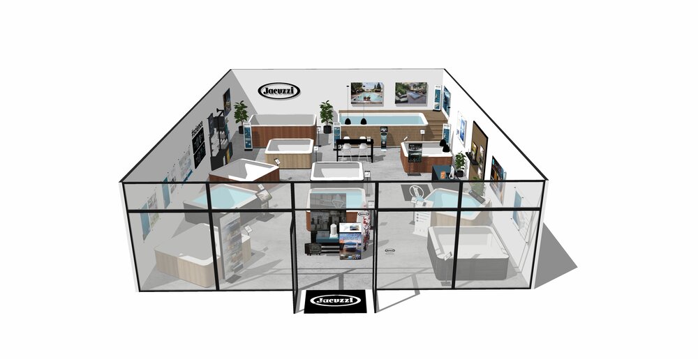 Jacuzzi retail showroom display diagram